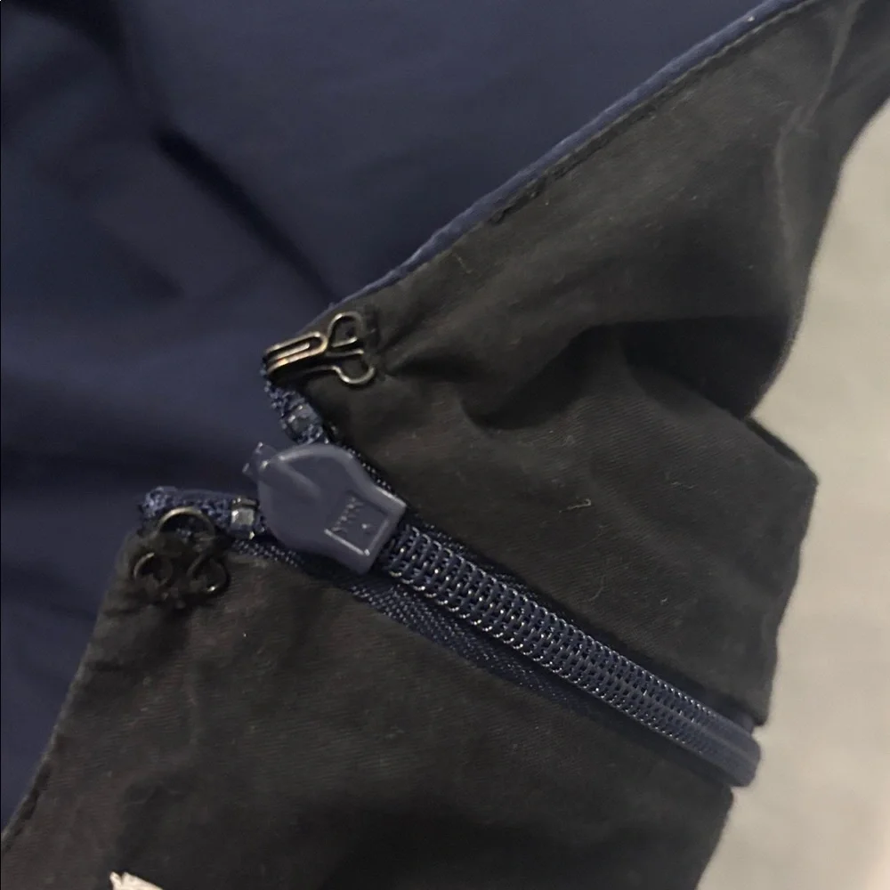 LL Bean Signature Navy Poplin Dress SZ 16 100% Cotton fit & flare lined midi - Picture 12 of 14